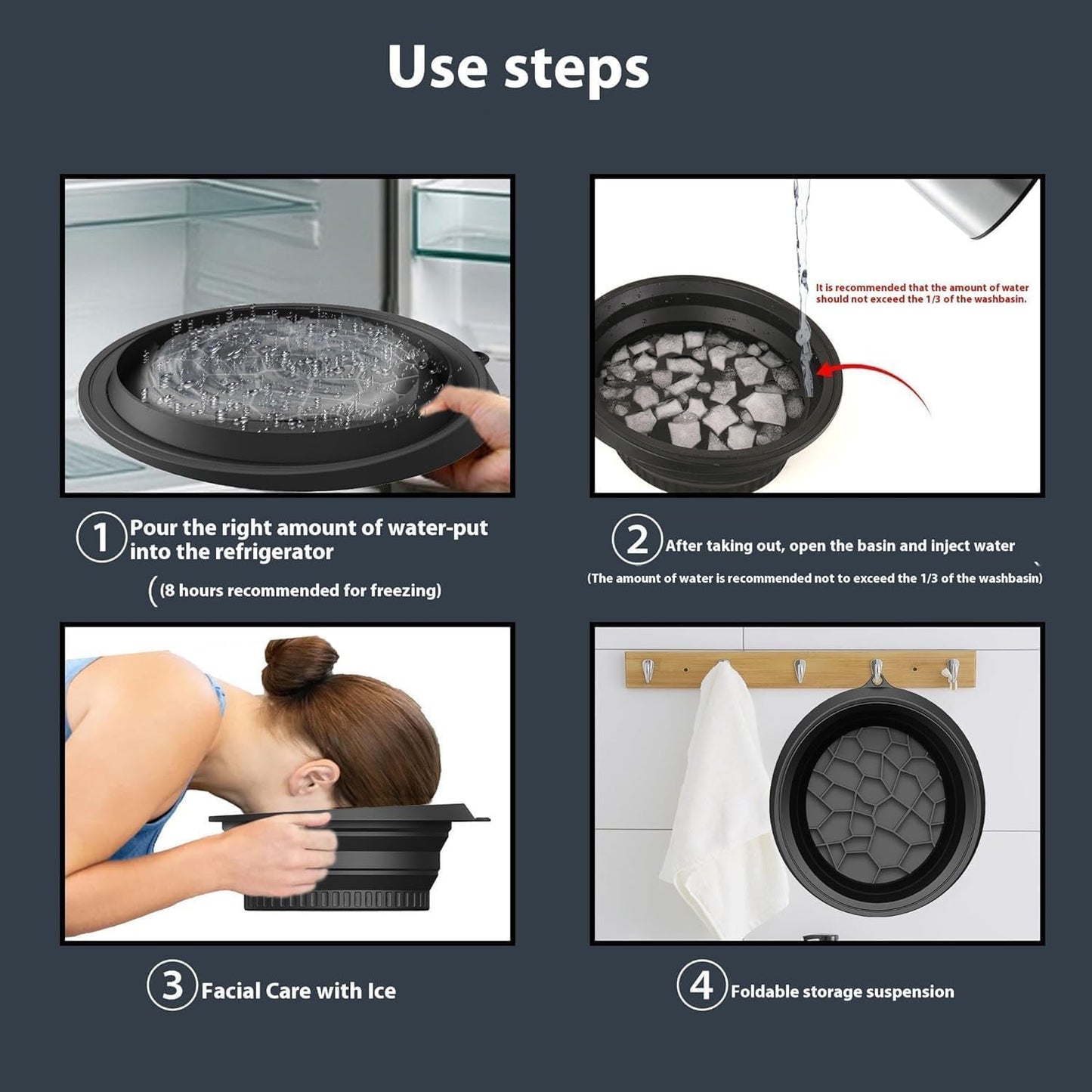 Facial Ice Bath Bowl | Cold Therapy Skincare Tool at Home Women & Men