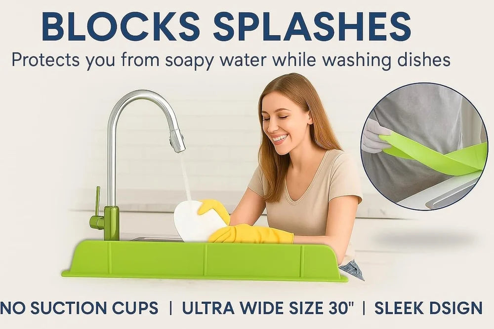 Silicone Sink Splash Guard | Kitchen Sink Water Guard
