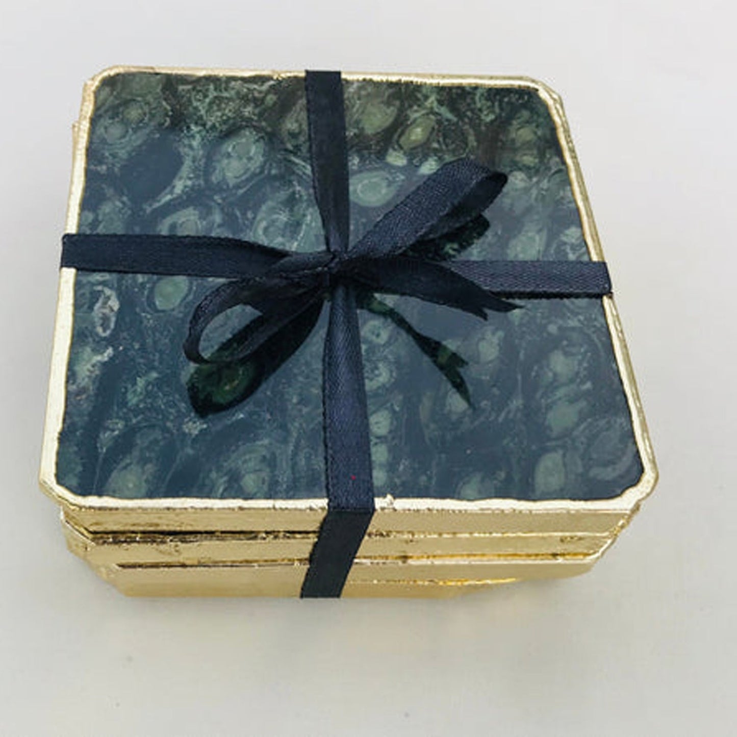 Kambaba Jasper/Gemstone/Semi-precious stone/Agate - Set of 4 Large Coasters/Personalised Momentos