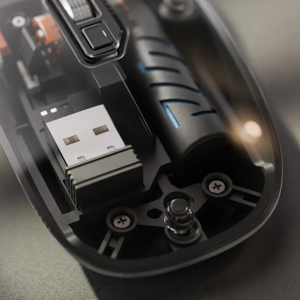 Transparent Wireless Bluetooth Mouse | Silent Click Rechargeable Mouse