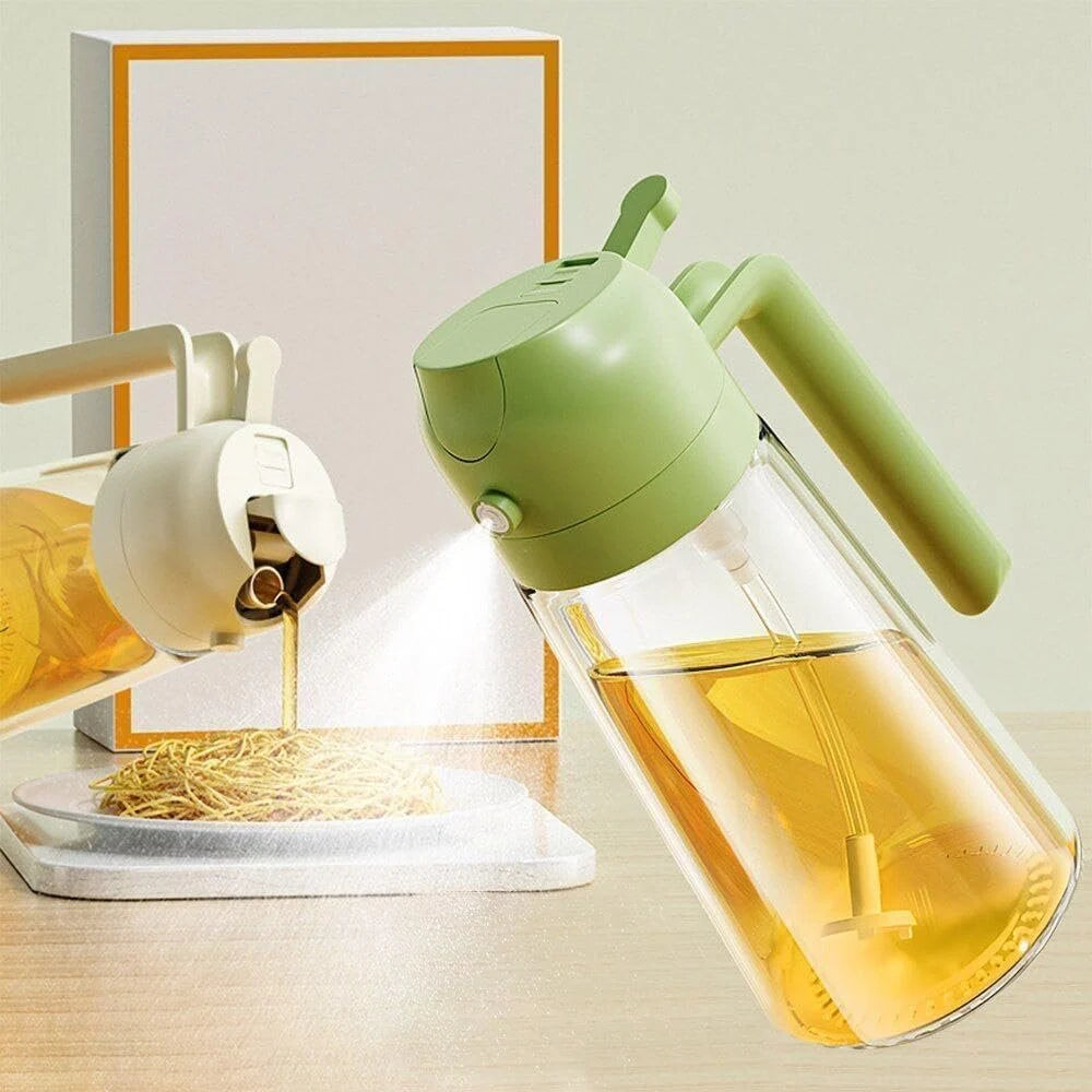 Borosilicate Glass Cooking Oil Spray Bottle - Fine Mist (500 ml)
